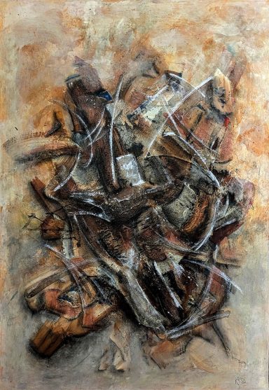 Toile, 100x70cm, techniques mixtes