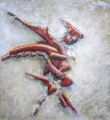 Sur bois, 53x57cm, techniques mixtes 