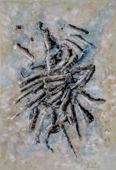 Toile 95x135cm, technique mixte