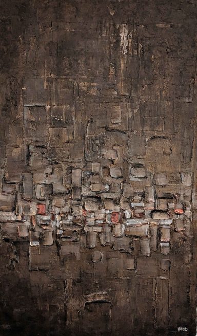 Sur bois, 50x70 cm, techniques mixtes